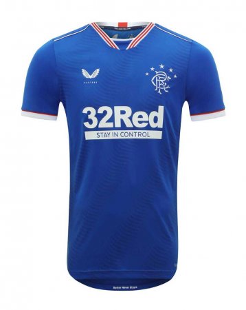2020/2021 Rangers Home Blue Men Soccer Jersey Shirt