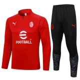 AC Milan Red Training Suit Mens 2023/24
