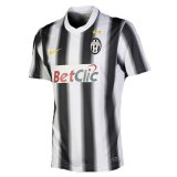 2011-2012 Juventus Retro Home Black & White Stripes Men Soccer Jersey Shirt
