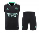 Arsenal Black Training Suit Singlet + Short Mens 2022/23