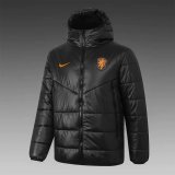 2020/2021 Netherlands Black Soccer Winter Jacket Men