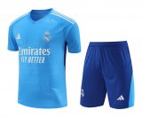Real Madrid Goalkeeper Blue Jersey + Short Mens 2023/24
