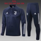 Kid's 2020-2021 Juventus Navy Half Zip Soccer Training Suit