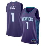 Charlotte Hornets Purple Swingman Jersey - Statement Edition Mens 2022/23 #BALL - 1