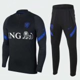 2020-2021 Netherlands Black Half Zip Soccer Training Suit