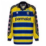 1999/2000 Parma Calcio Retro Home Yellow & Blue Long Sleeve Men Soccer Jersey Shirt
