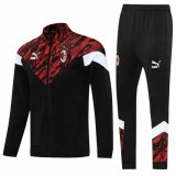 AC Milan Black Training Suit(Jacket + Pants) Mens 2021/22