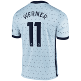 2020/2021 Chelsea Away Light Blue Men's Soccer Jersey Werner #11