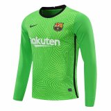 2020/2021 Barcelona Goalkeeper Green Long Sleeve Soccer Jersey Men's
