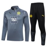 Borussia Dortmund Grey Training Sweatshirt + Pants Mens 2023/24