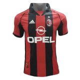 1998-2000 AC Milan Retro Home Black & Red Stripes Men Soccer Jersey Shirt