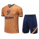 Barcelona Gold Training Jersey + Short Mens 2021/22