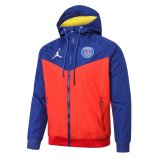 2020/2021 PSG x Jordan Hoodie All Weather Windrunner Jacket Blue - Red Mens