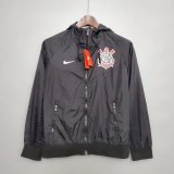 Corinthians Hoodie Black All Weather Windrunner Jacket Mens 2022/23