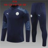 Kid's 2020-2021 Manchester City Navy Half Zip Soccer Training Suit