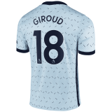 2020/2021 Chelsea Away Light Blue Men's Soccer Jersey Giroud #18