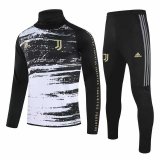 2020/2021 Juventus Turtle Neck Black Men's Soccer Training Suit