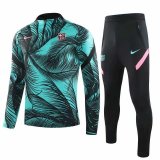 2020/2021 Barcelona Green Half Zip Soccer Training Suit Men