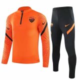 2020/2021 AS Roma Orange Half Zip Soccer Training Suit Men