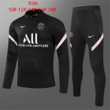 PSG Black Training Suit(Sweatshirt + Pants) Kids 2021/22