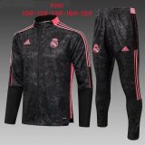 Real Madrid Black - Pink Training Suit Jacket + Pants Kids 2021/22