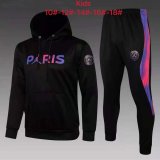 PSG x Jordan Hoodie Black Training Suit(Sweatshirt + Pants) Kids 2021/22