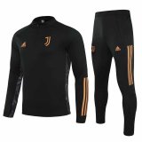 2020-2021 Juventus Champions League Black Half Zip Soccer Training Suit