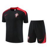 Portugal Black Training Jersey + Short Mens 2024