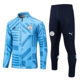 Manchester City Blue Training Suit Jacket + Pants Mens 2022/23