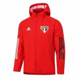 2020/2021 Sao Paulo FC Hoodie All Weather Windrunner Jacket Red Mens
