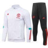 Manchester United White Training Jacket + Pants Mens 2023/24