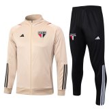 Sao Paulo FC Beige Training Jacket + Pants Mens 2023/24