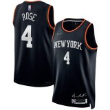 New York Knicks 2022 Black MVP SwingMens Jersey - Select Series Mens (ROSE #4)