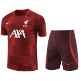 Liverpool Burgundy Training Jersey + Short Mens 2023/24