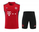 Bayern Munich Red Training Suit Singlet + Short Mens 2022/23