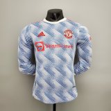 Manchester United Away Long Sleeve Mens Jersey 2021/22 #Player Version