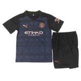 2020/21 Manchester City Away Black Kids Soccer Jersey Kit(Shirt + Short)