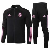 2020-2021 Real Madrid Black Jacket Soccer Training Suit