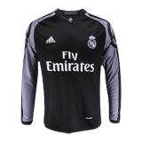 2016-2017 Real Madrid Retro Third Away Black&Purple Long Sleeve Men Soccer Jersey Shirt