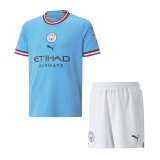 Manchester City Home Jersey + Shorts Kids 2022/23