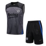 Barcelona Grey Training Suit Singlet + Short Mens 2021/22