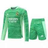 Real Madrid Goalkeeper Green Jersey + Short Mens 2022/23 #Long Sleeve