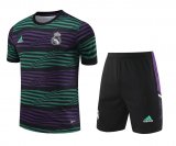 Real Madrid Green - Purple Training Jersey + Short Mens 2023/24