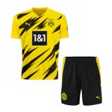 2020/21 Borussia Dortmund Home Yellow Kids Soccer Jersey Kit(Shirt + Short)