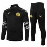 2020-2021 Borussia Dortmund Black Half Zip Soccer Training Suit
