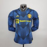 Manchester United Third Long Sleeve Mens Jersey 2021/22 #Player Version