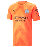 Manchester City Goalkeeper Orange Jersey Mens 2022/23