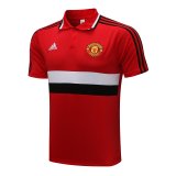 Manchester United Red - White Polo Jersey Mens 2021/22