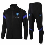2020-2021 Netherlands Black Jacket Soccer Training Suit