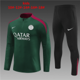 PSG Green Training Suit Kids 2024/25